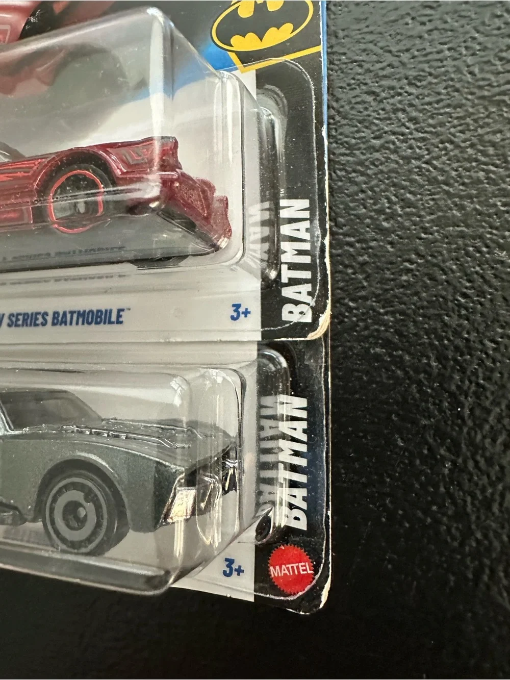 Hot Wheels Batman Cars In Dark Gray & Dark Red ~ Set of 2